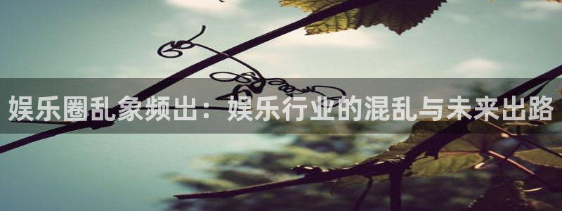 jdb电子在线登录：娱乐圈乱象频出：娱乐行业的混乱与未来出路